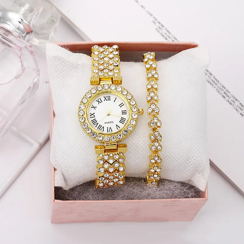 Women's Set Wholesale Watch, Simple Versatile Women's Watch with Diamonds, DIY Korean Style Fresh Women's Watch