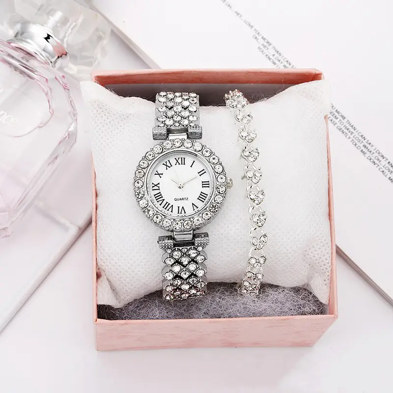 Women's Set Wholesale Watch, Simple Versatile Women's Watch with Diamonds, DIY Korean Style Fresh Women's Watch