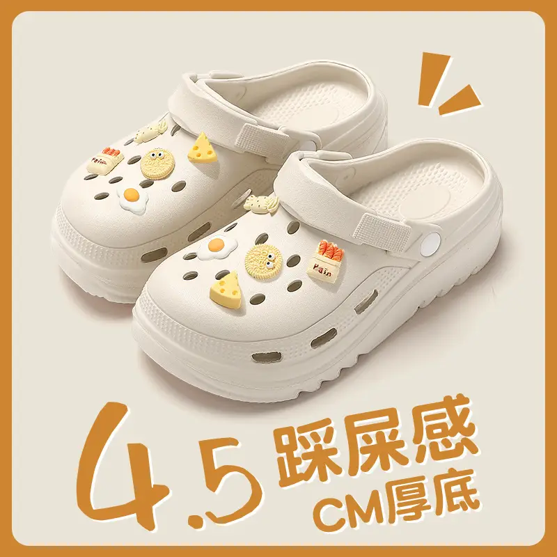 Summer Beach Shoes, Outer Wear, Toe-Toe Slippers, Women's Thick-Soled Home Sandals, Summer Outdoor Clogs, Women's Wholesale - Image 14