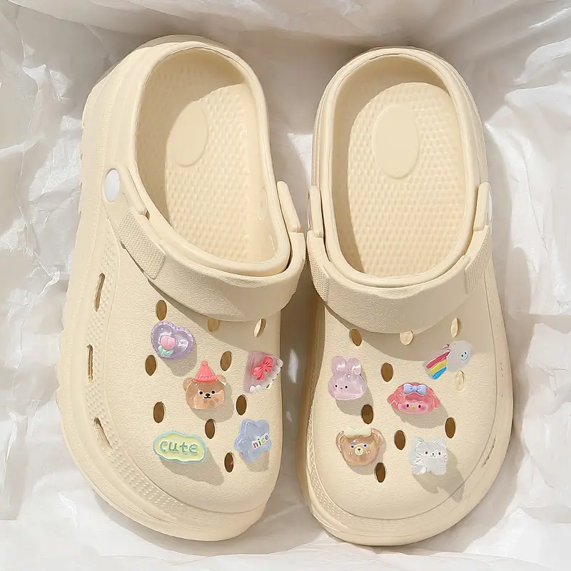 Summer Beach Shoes, Outer Wear, Toe-Toe Slippers, Women's Thick-Soled Home Sandals, Summer Outdoor Clogs, Women's Wholesale - Image 5