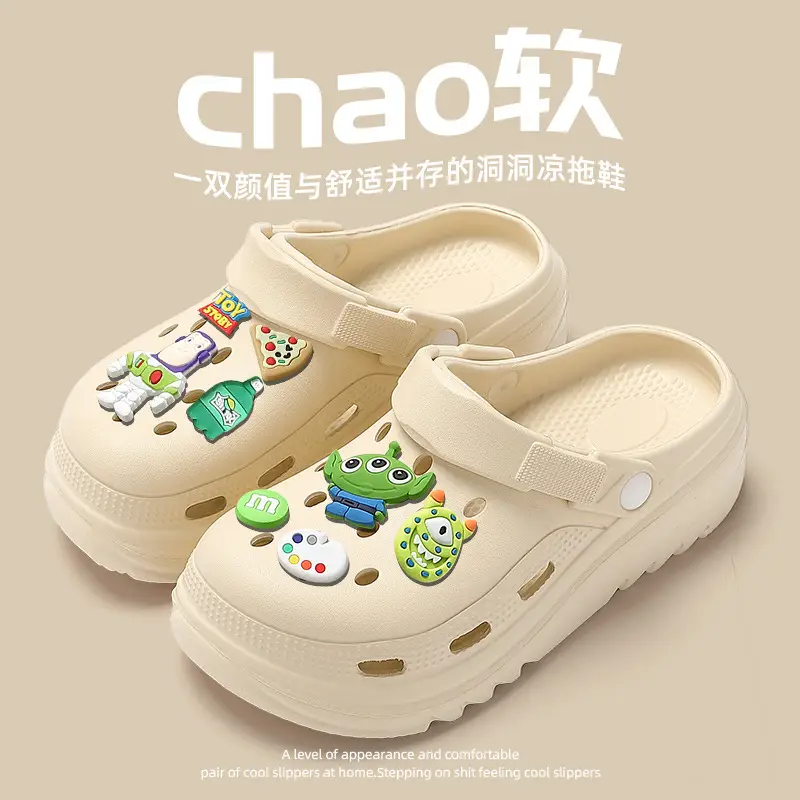 Summer Beach Shoes, Outer Wear, Toe-Toe Slippers, Women's Thick-Soled Home Sandals, Summer Outdoor Clogs, Women's Wholesale - Image 6