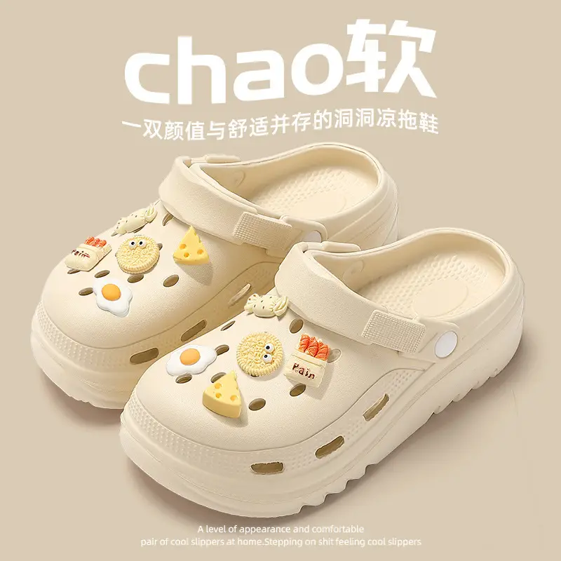 Summer Beach Shoes, Outer Wear, Toe-Toe Slippers, Women's Thick-Soled Home Sandals, Summer Outdoor Clogs, Women's Wholesale - Image 3