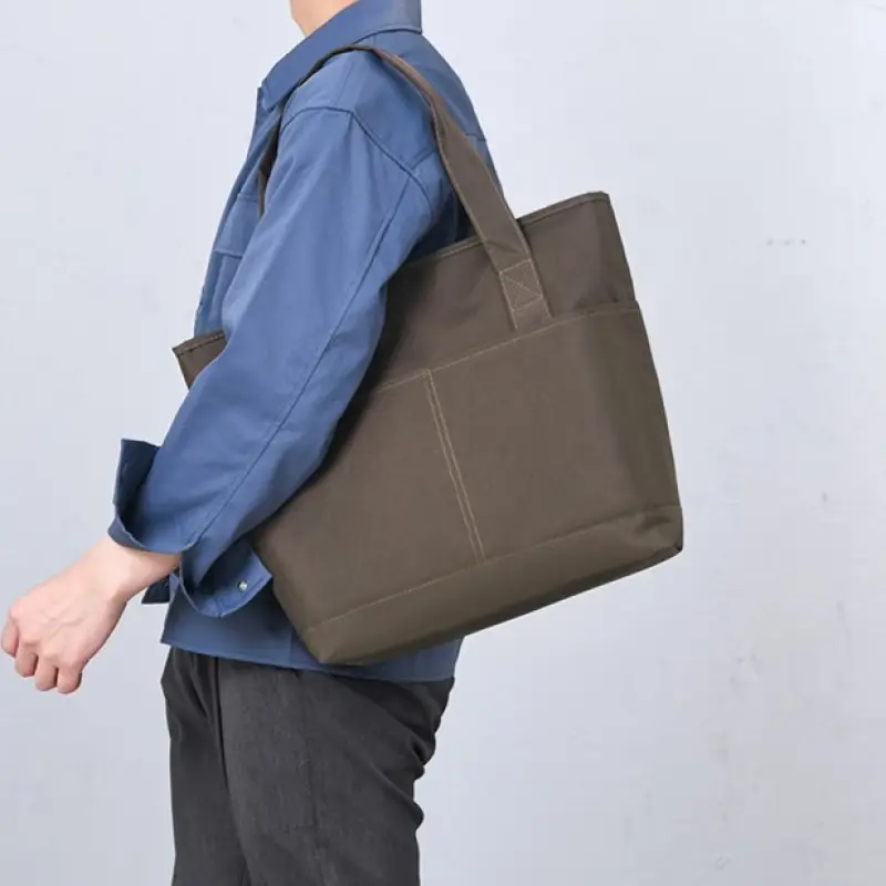 Nylon Briefcase Unisex Large Capacity Lightweight Handbag - Image 7