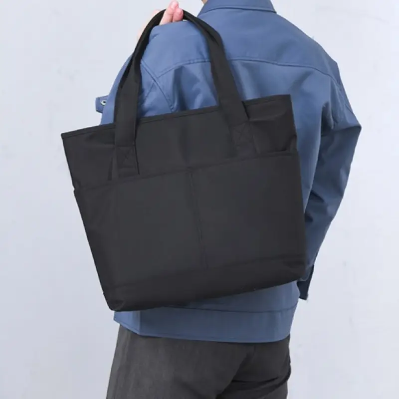 Nylon Briefcase Unisex Large Capacity Lightweight Handbag - Image 9