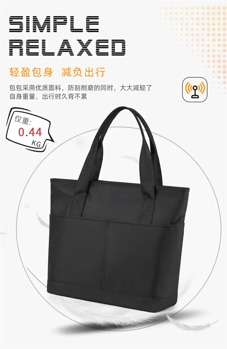 Nylon Briefcase Unisex Large Capacity Lightweight Handbag — feature 10