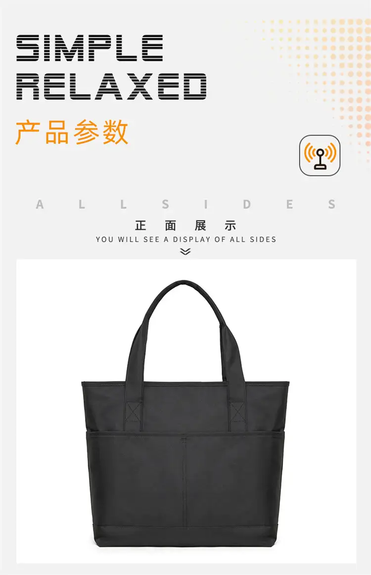 Nylon Briefcase Unisex Large Capacity Lightweight Handbag — feature 12