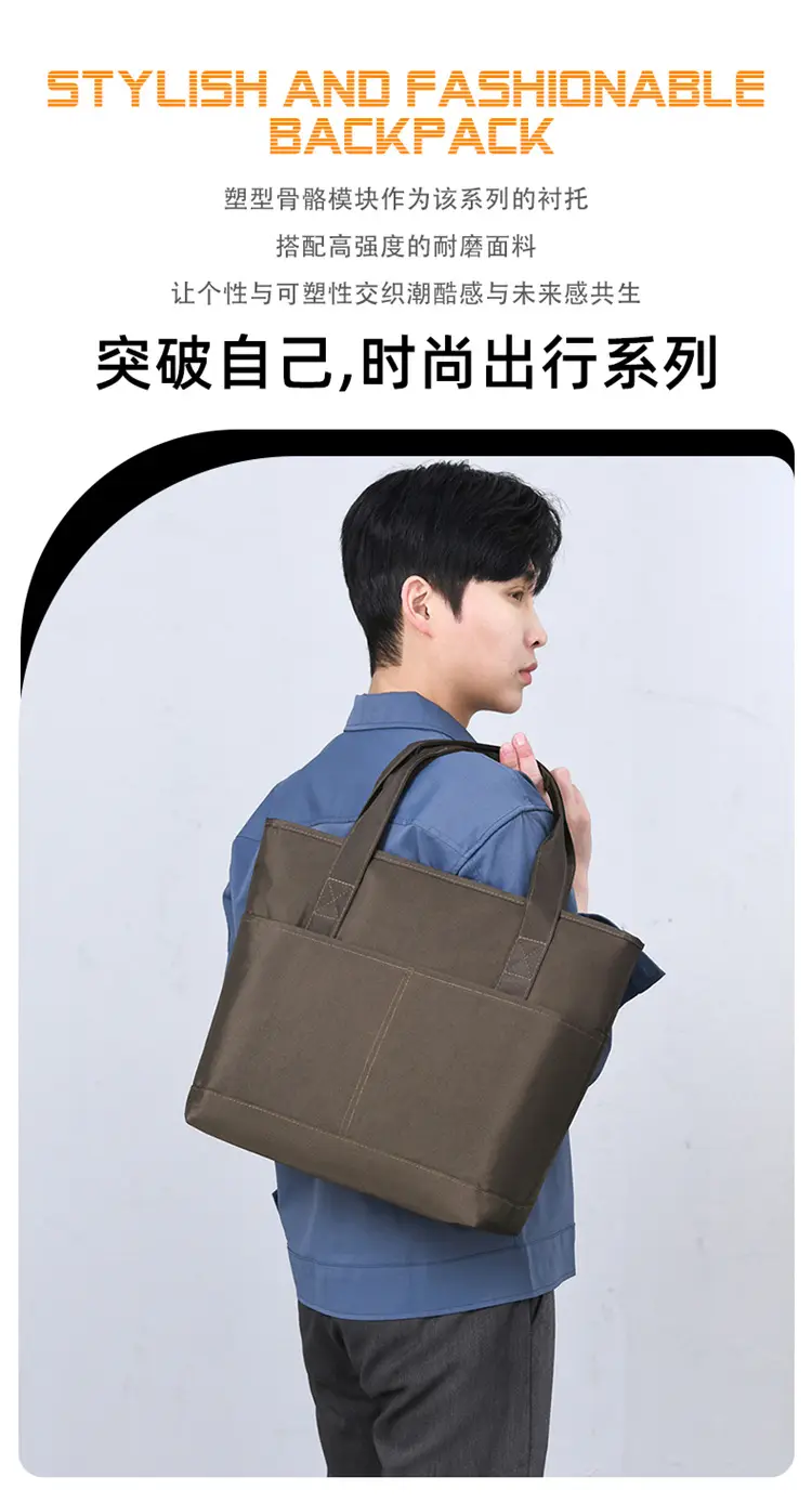 Nylon Briefcase Unisex Large Capacity Lightweight Handbag — feature 2