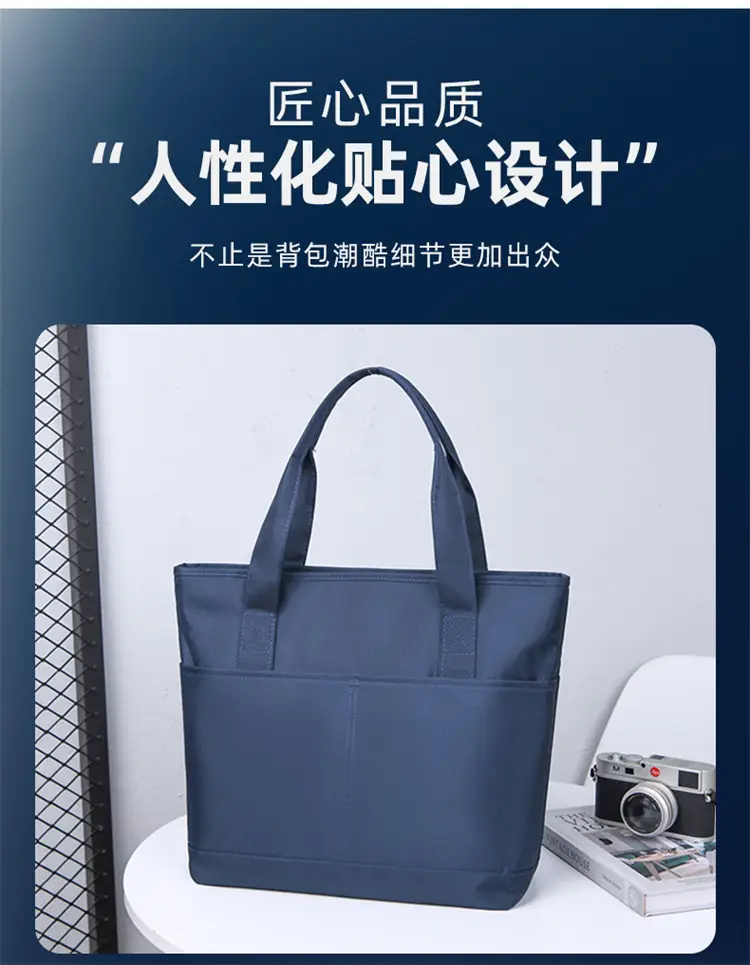 Nylon Briefcase Unisex Large Capacity Lightweight Handbag — feature 4