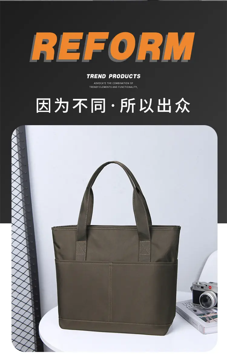 Nylon Briefcase Unisex Large Capacity Lightweight Handbag — feature 6