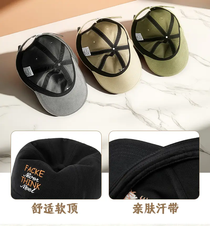 2025 Summer Sun Hat Black Large Unisex Japanese Street Sun Protection Cap — feature 10