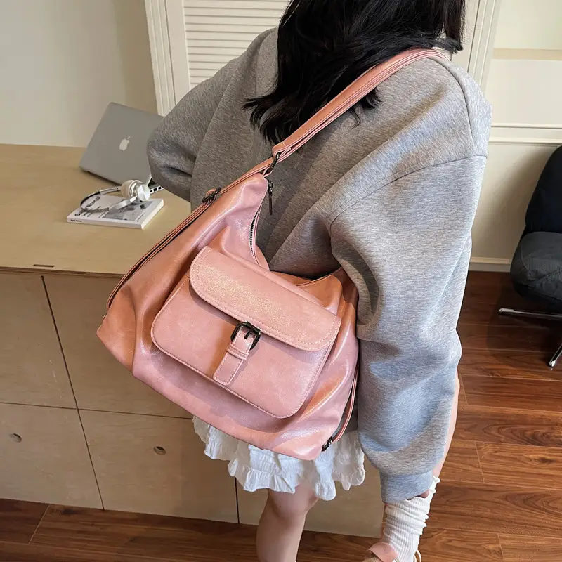 2025 Korean Style Brown Leather Tote Bag for Women - Image 10