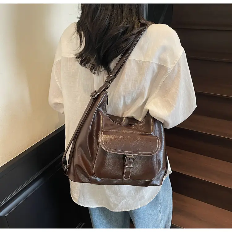 2025 Korean Style Brown Leather Tote Bag for Women — feature 14