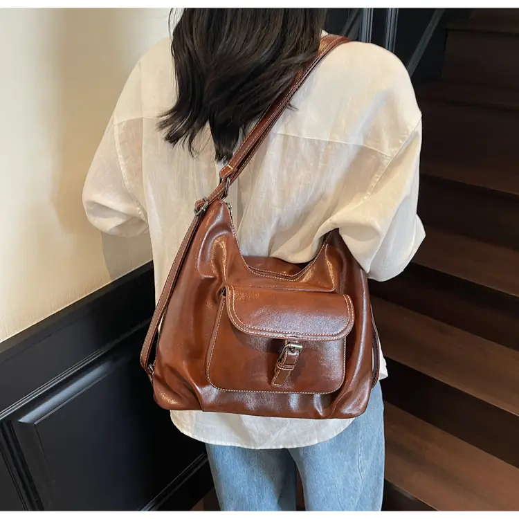2025 Korean Style Brown Leather Tote Bag for Women — feature 16