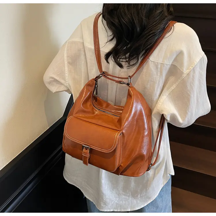 2025 Korean Style Brown Leather Tote Bag for Women — feature 26
