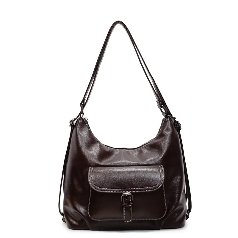 2025 Korean Style Brown Leather Tote Bag for Women - Image 4