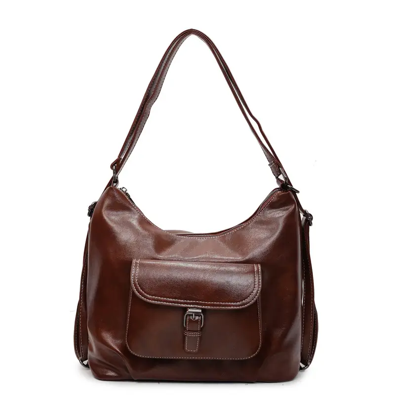 2025 Korean Style Brown Leather Tote Bag for Women - Image 5