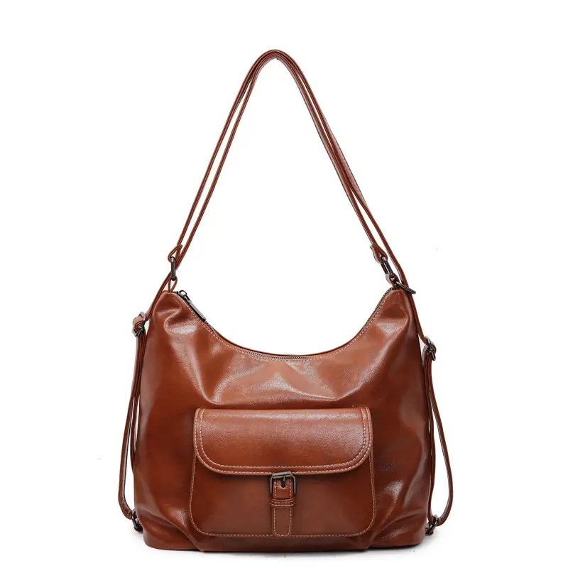 2025 Korean Style Brown Leather Tote Bag for Women - Image 8