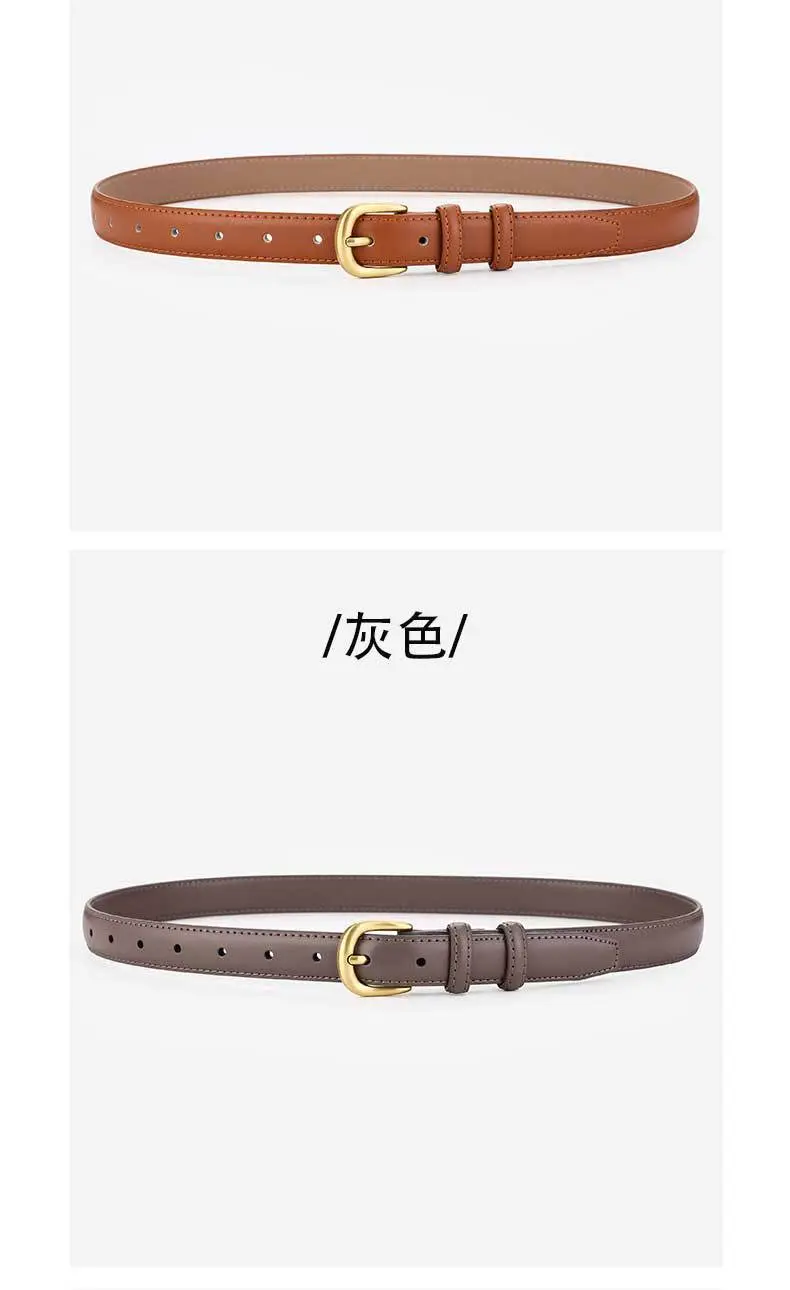Brown Leather Belt for Women Summer Fashion Versatile — feature 12