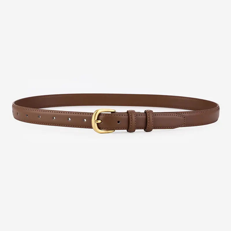 Brown Leather Belt for Women Summer Fashion Versatile