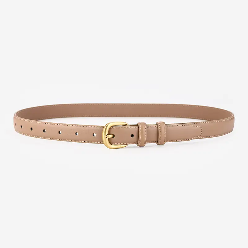 Brown Leather Belt for Women Summer Fashion Versatile