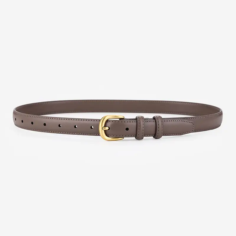 Brown Leather Belt for Women Summer Fashion Versatile