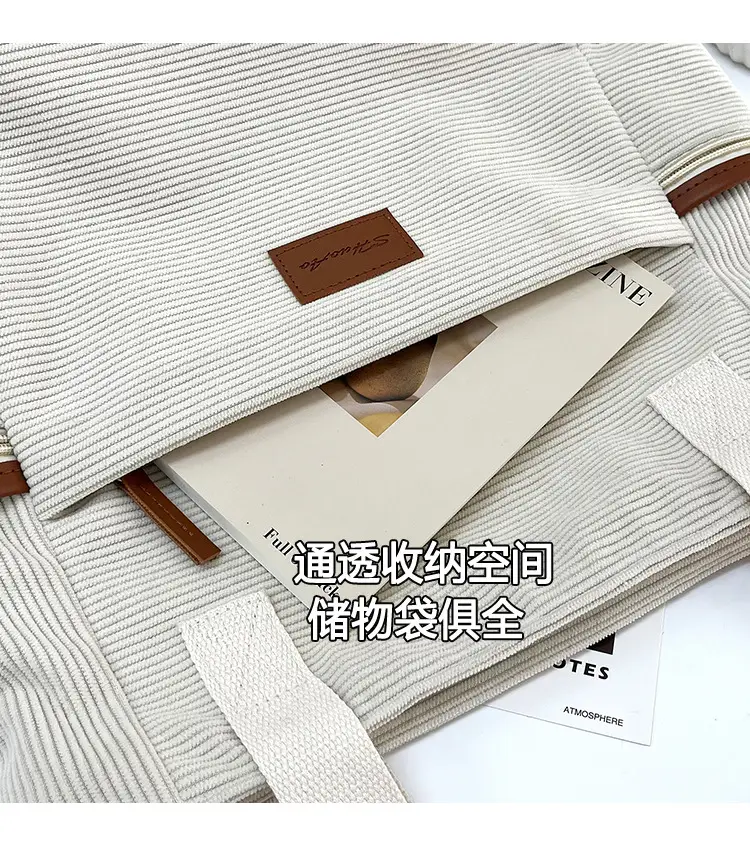 Crossbody Bag for Women Large Capacity Corduroy Material — feature 14