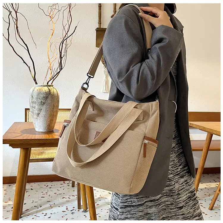 Crossbody Bag for Women Large Capacity Corduroy Material — feature 17