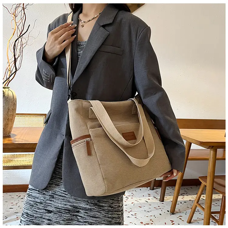 Crossbody Bag for Women Large Capacity Corduroy Material — feature 18