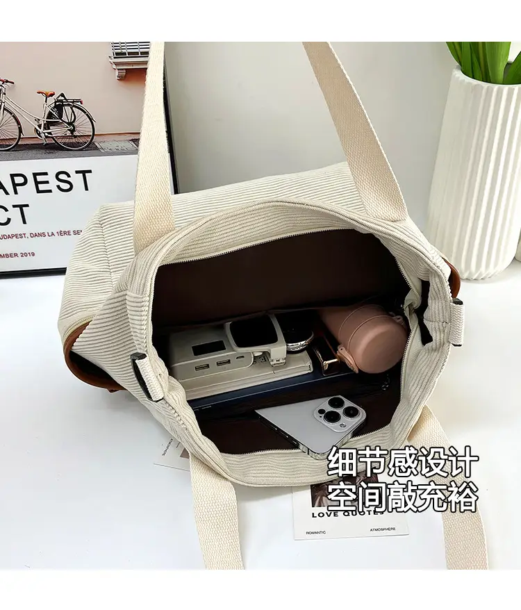 Crossbody Bag for Women Large Capacity Corduroy Material — feature 4