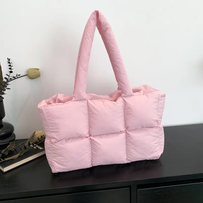 Women 2025 Korean Niche Square Tote Bags Lightweight Nylon - Image 10
