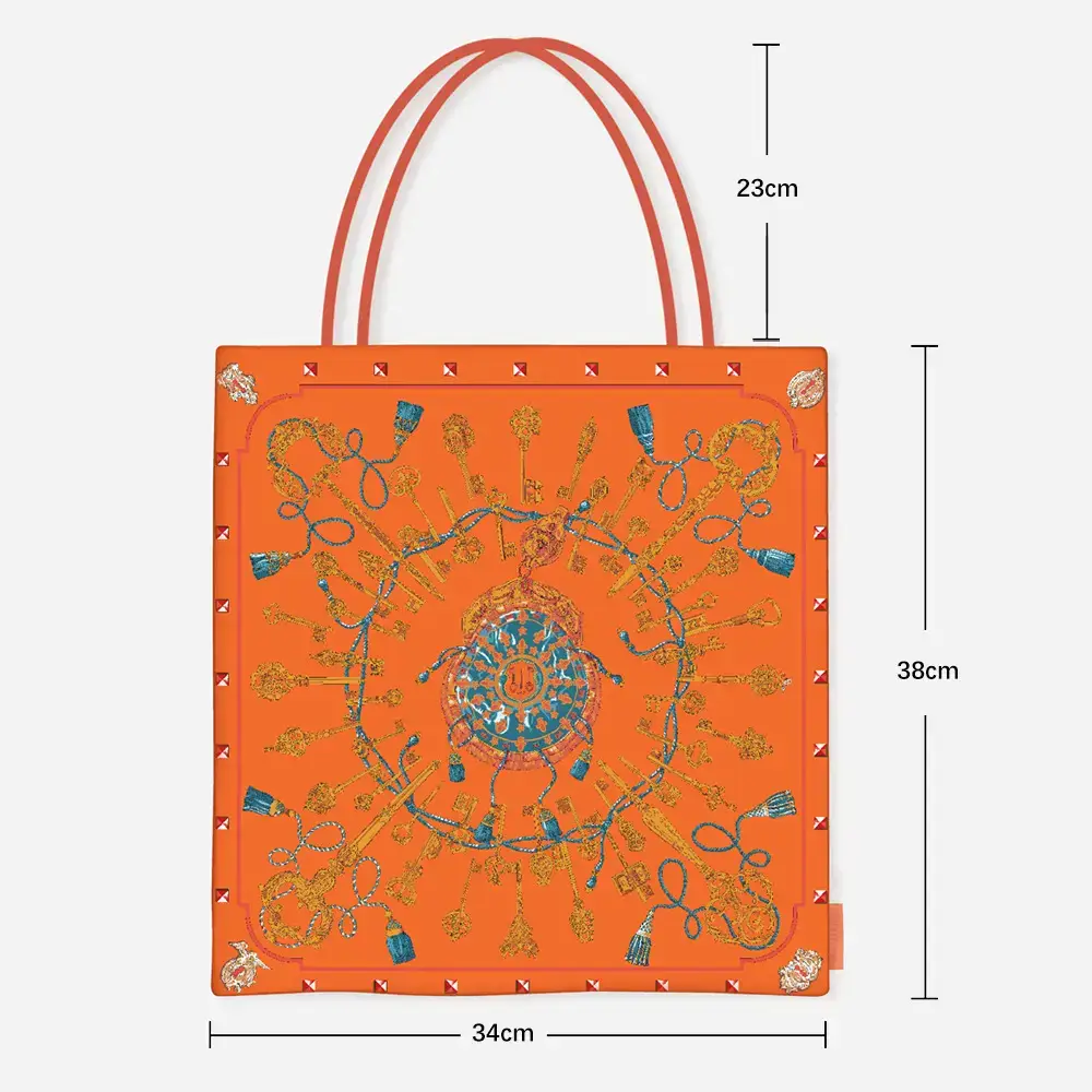 Purple Key Pattern Shoulder Bag for Women - Image 3