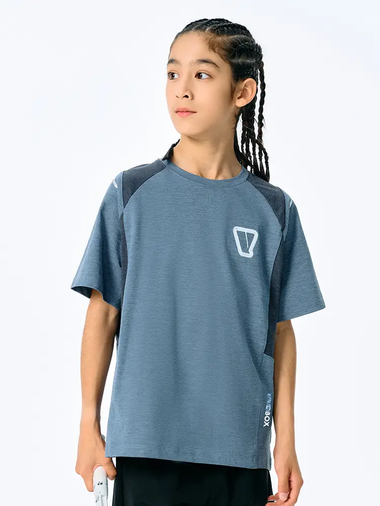 Kids Sports T-Shirt Blue Contrast 2025 - Image 4