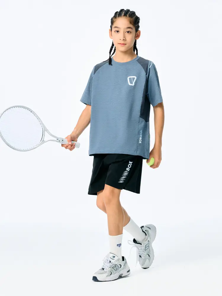 Kids Sports T-Shirt Blue Contrast 2025 - Image 5