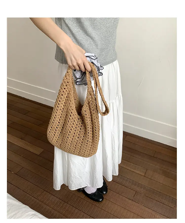 New Fashionable Knitted Hollow Shoulder Bag for Women — feature 21