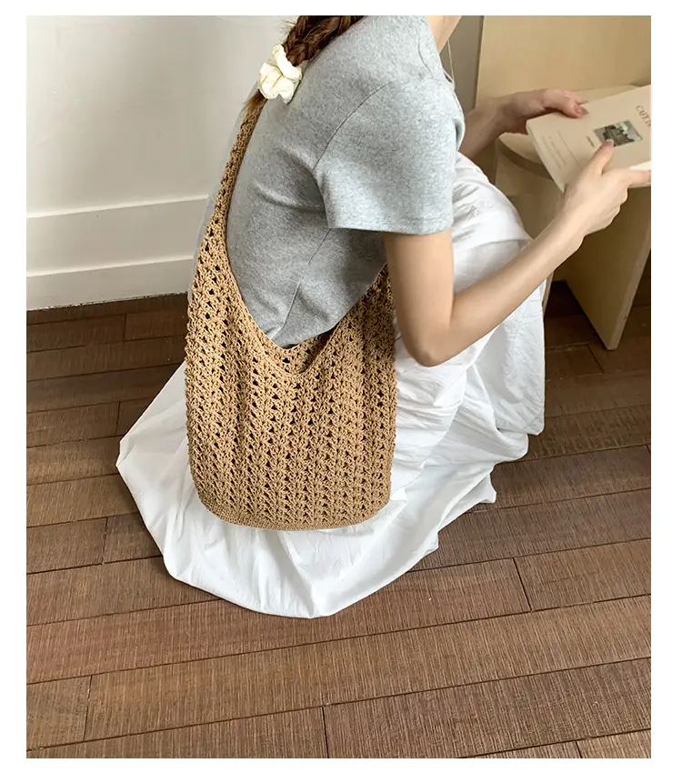 New Fashionable Knitted Hollow Shoulder Bag for Women — feature 22