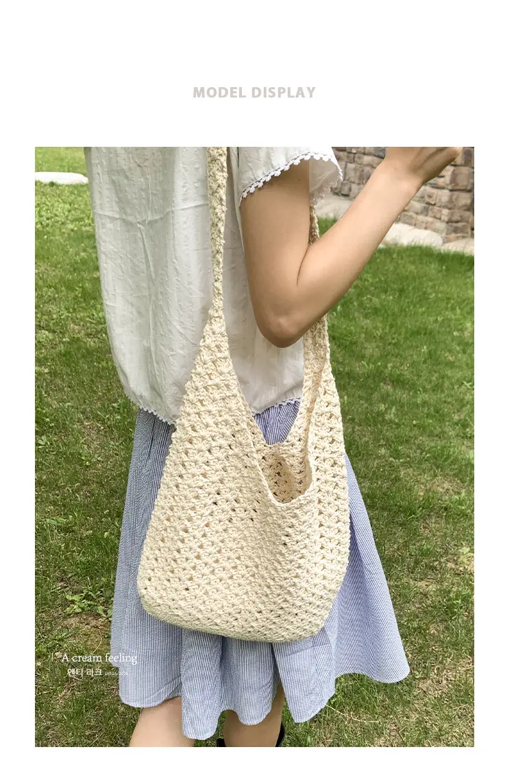 New Fashionable Knitted Hollow Shoulder Bag for Women — feature 3