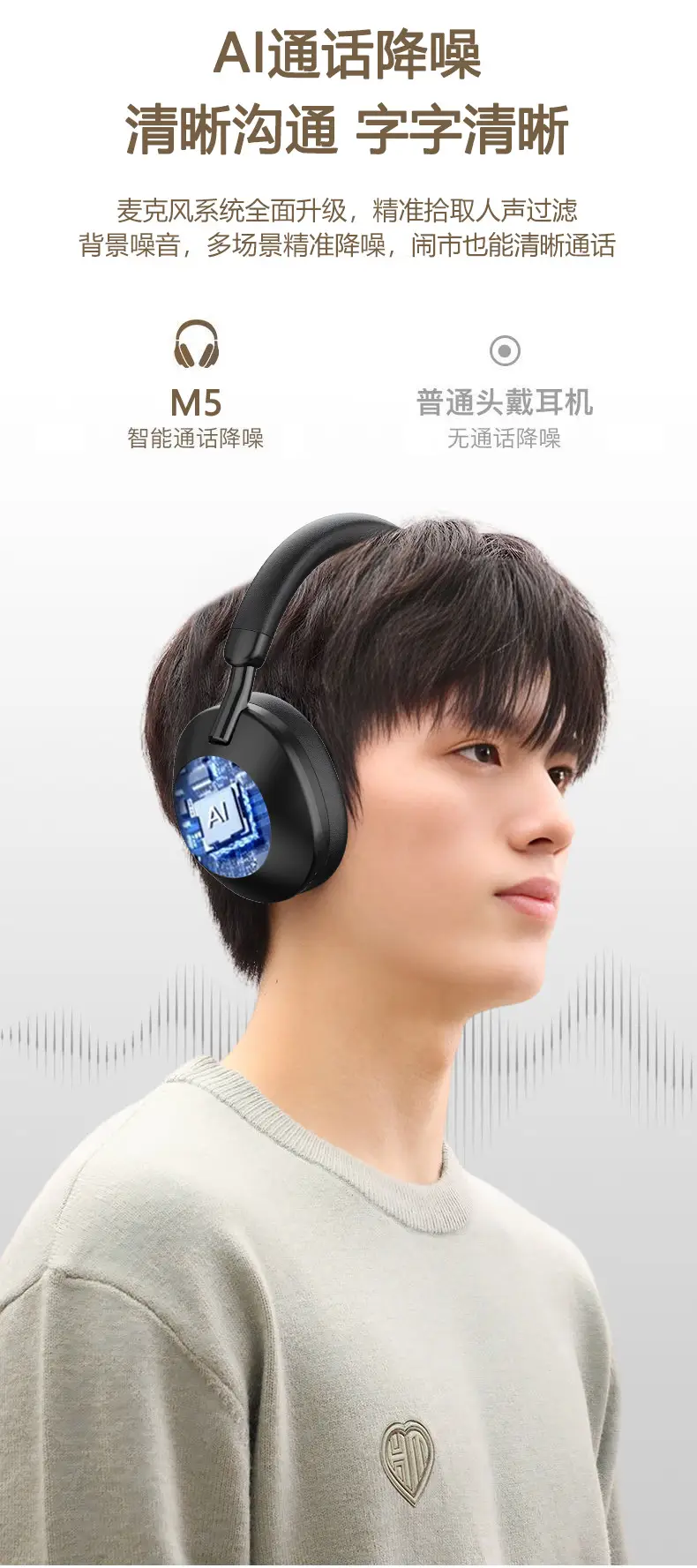 2026 Ai Cross-Border ANC Over-Ear Bluetooth Headphones — feature 8