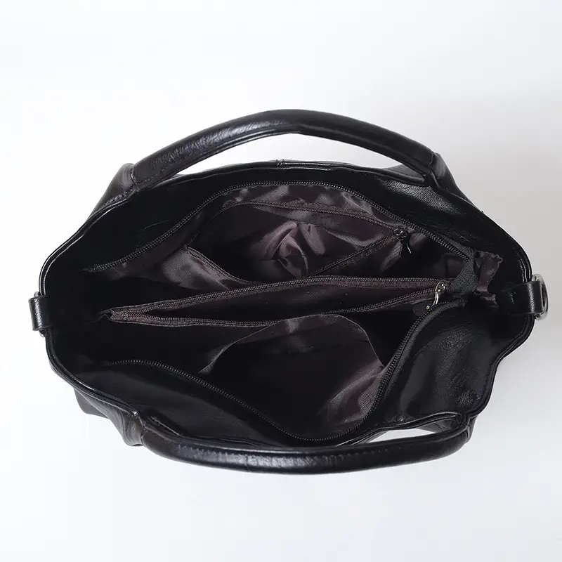 Black Leather Shoulder Bag 2025 Lightweight Commuting - Image 8