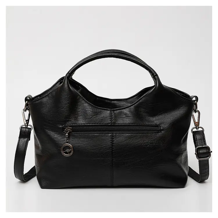 Black Leather Shoulder Bag 2025 Lightweight Commuting — feature 14