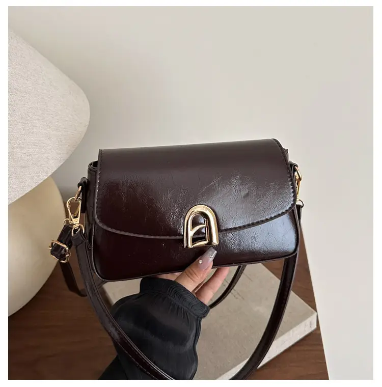 White Square Leather Shoulder Bag 2025 New Style - Image 3