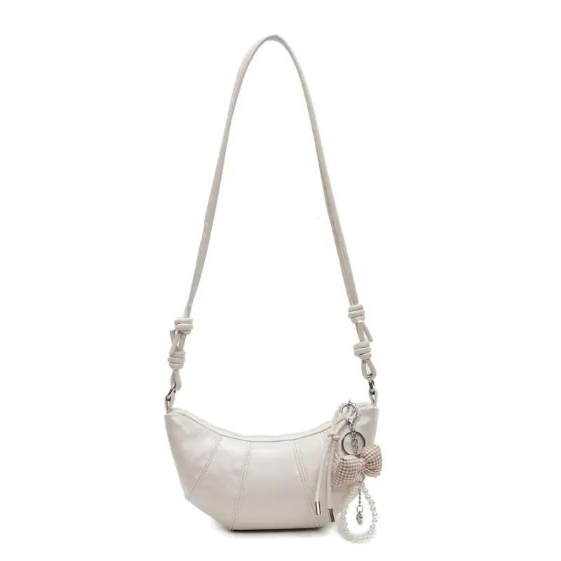 Women's Cream Shoulder Bag with Knot Detail 2025 - Image 4