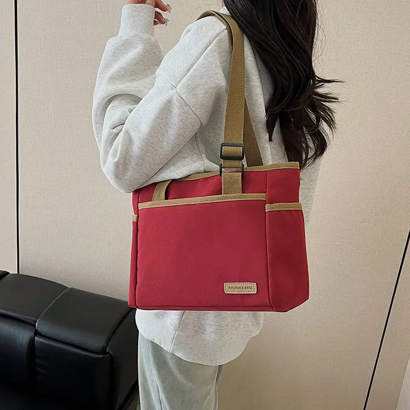 2025 Casual White Leather Tote Bag Large Capacity Korean Style - Image 7