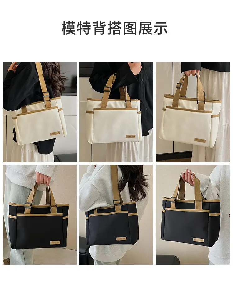 2025 Casual White Leather Tote Bag Large Capacity Korean Style — feature 14