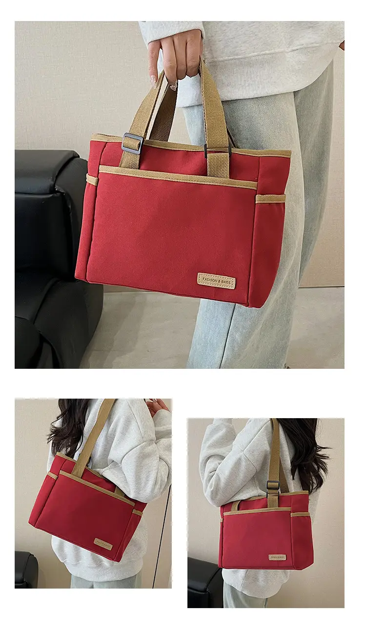 2025 Casual White Leather Tote Bag Large Capacity Korean Style — feature 17