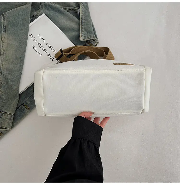 2025 Casual White Leather Tote Bag Large Capacity Korean Style — feature 35