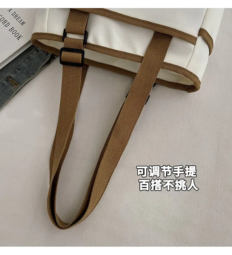 2025 Casual White Leather Tote Bag Large Capacity Korean Style — feature 7