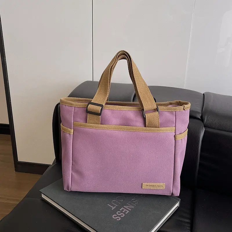 2025 Casual White Leather Tote Bag Large Capacity Korean Style - Image 2
