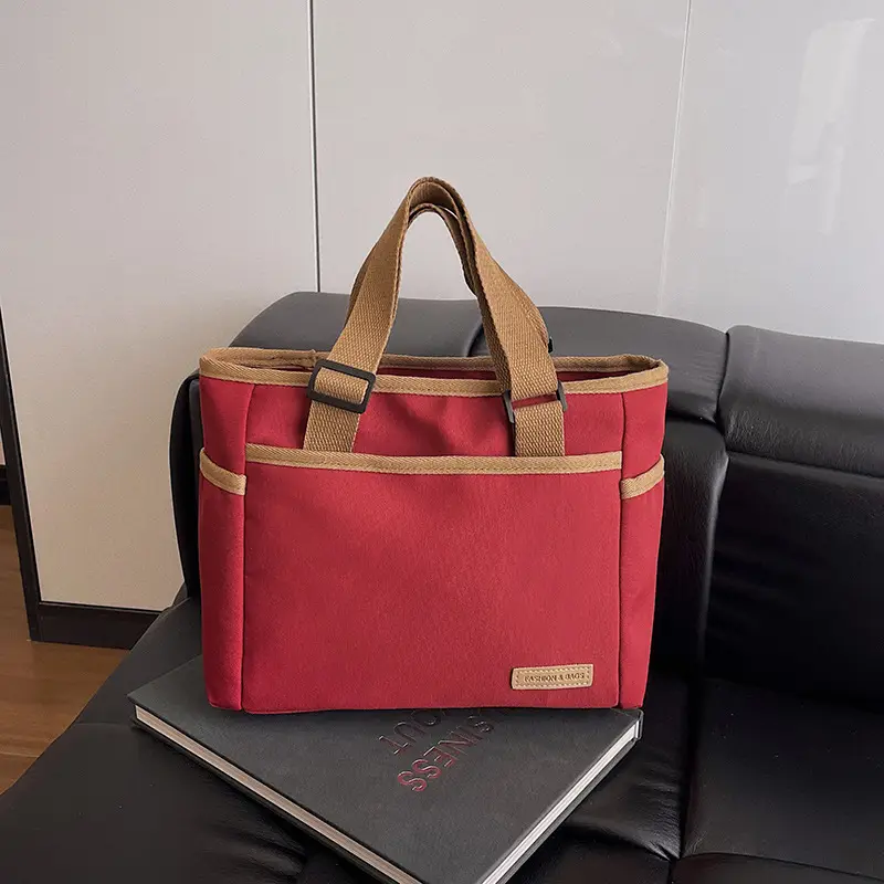 2025 Casual White Leather Tote Bag Large Capacity Korean Style - Image 4