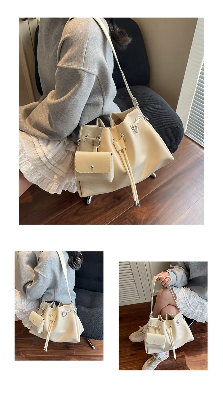 2025 Korean Style Pleated Shoulder Bag Large Capacity — feature 14