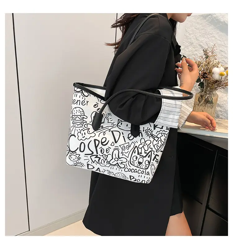 Korean Japanese Graffiti Shoulder Bag for Women — feature 25